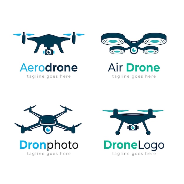 Creative drone logo template collection