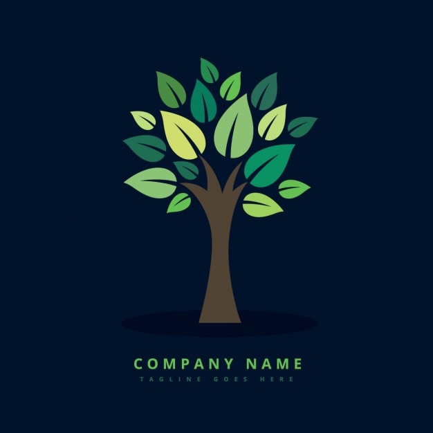 creative eco green tree logo