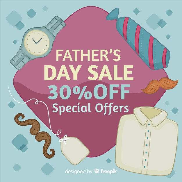 Creative fathers day sale background