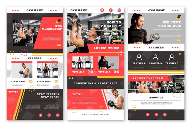 Creative fitness email template