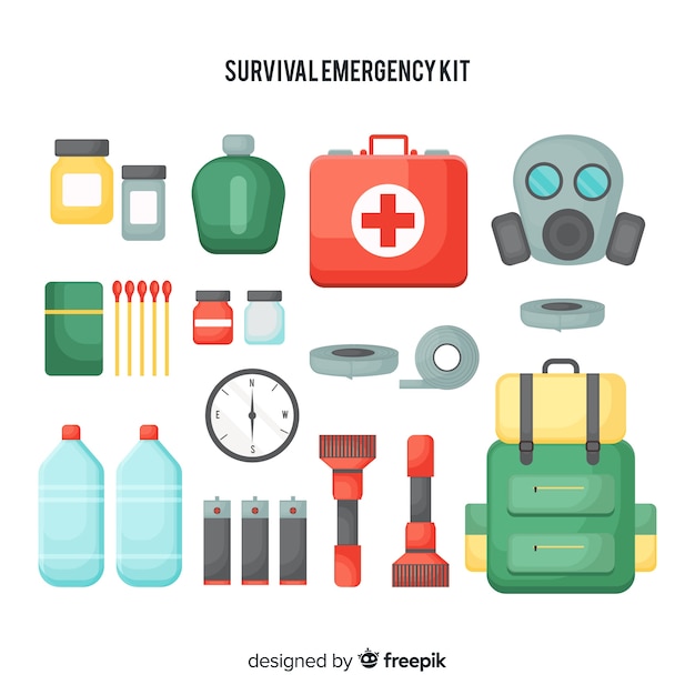 Creative flat emergency survival kit