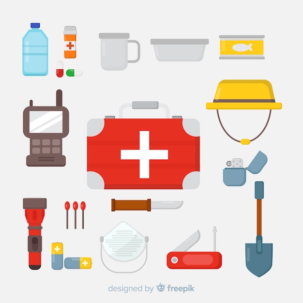 Creative flat emergency survival kit