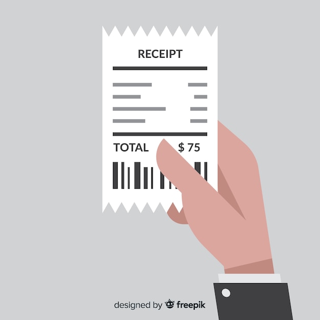 Free Vector creative flat payment receipt