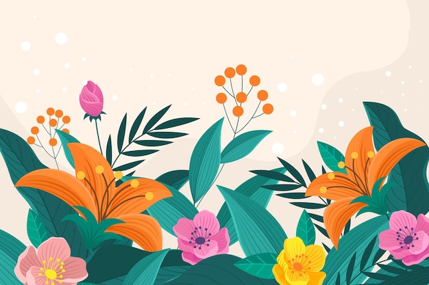 Creative flat spring background