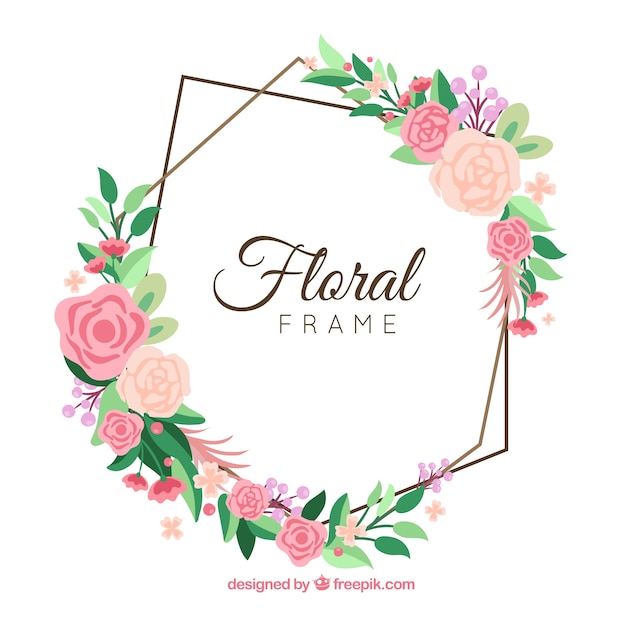 Creative floral frame