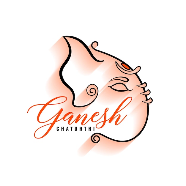 Free vector creative ganesh chaturthi religious background with lord ganpati design