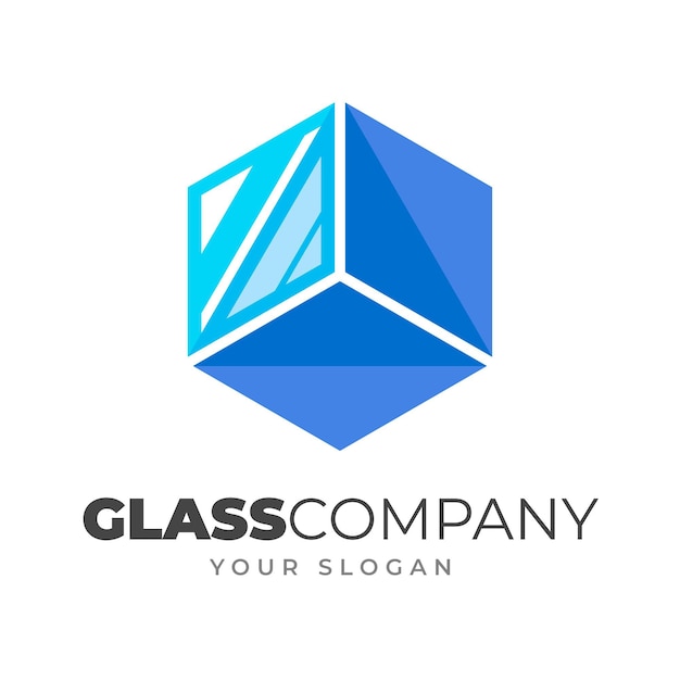 Creative glass logo template