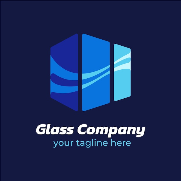 Creative glass logo template