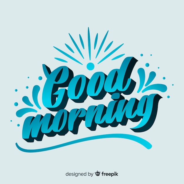 Creative good morning lettering illustration