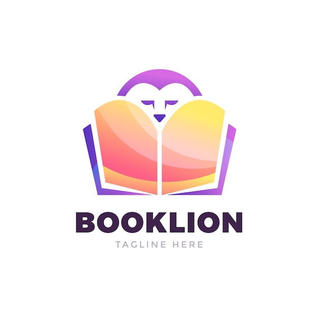 Creative gradient book logo