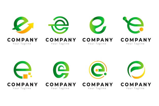 Free Vector creative gradient e logo collection