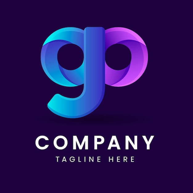 Creative gradient go logo template