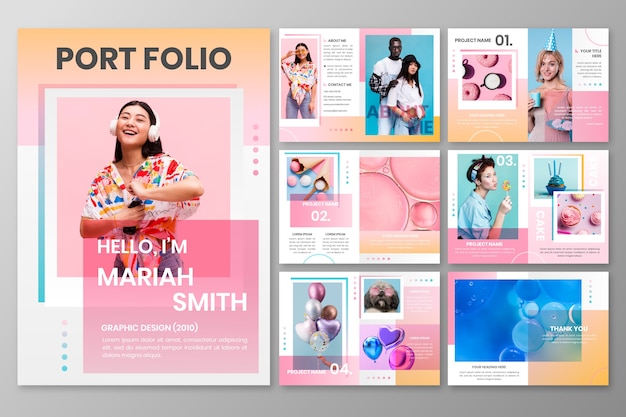 Creative gradient portfolio template