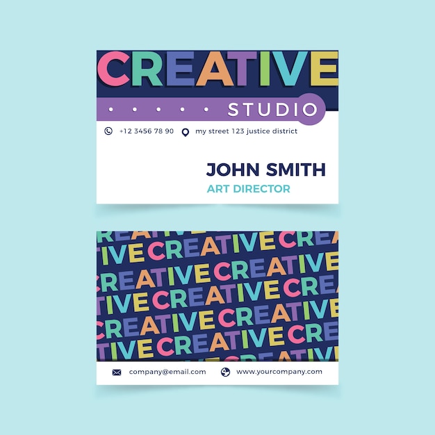 Free Vector creative graphic designer business card template