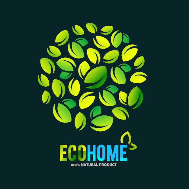 Creative Green House Concept Logo Template