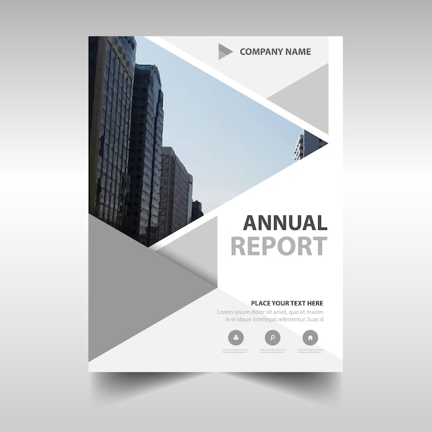 Free vector creative grey annual report cover