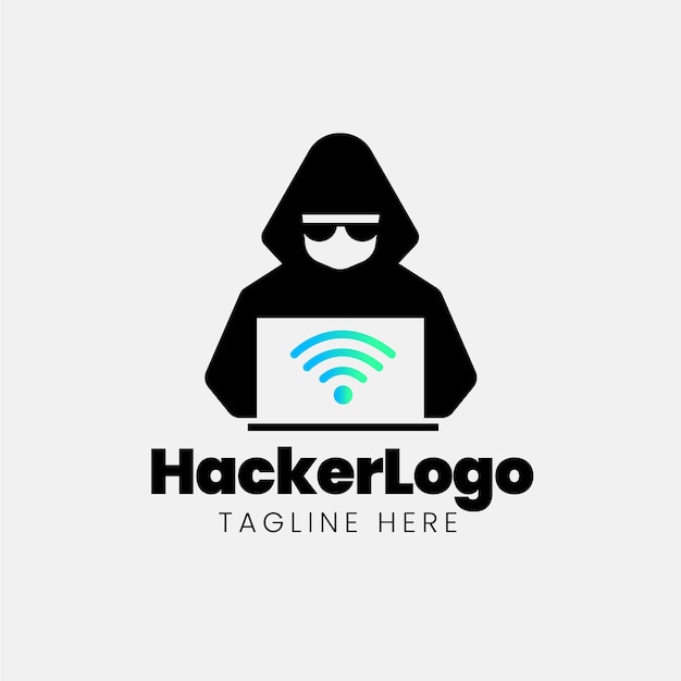 Creative hacker logo template