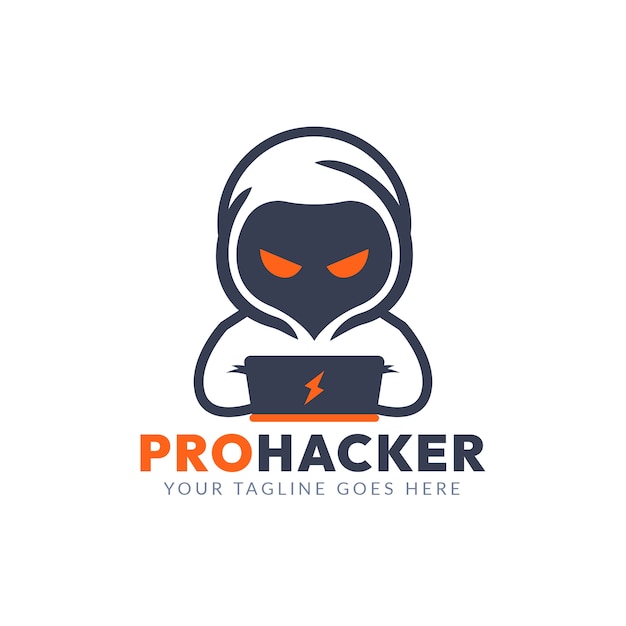 Free Vector creative hacker logo template