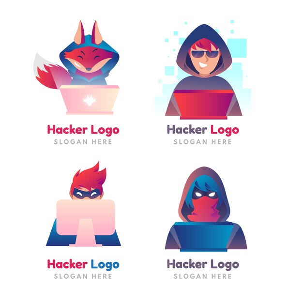 Creative hacker logo template