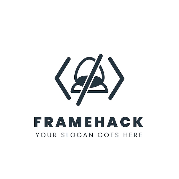 Free vector creative hacker logo template