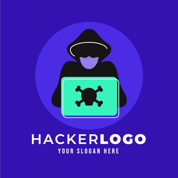 Free Vector creative hacker logo template