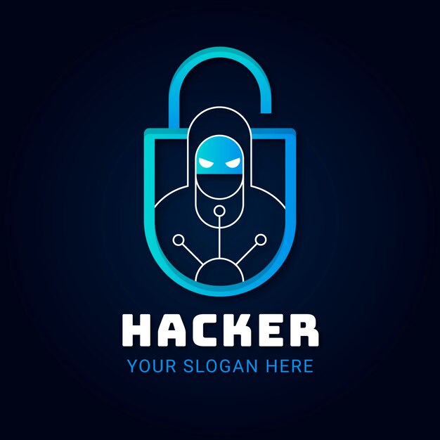 Creative hacker logo template