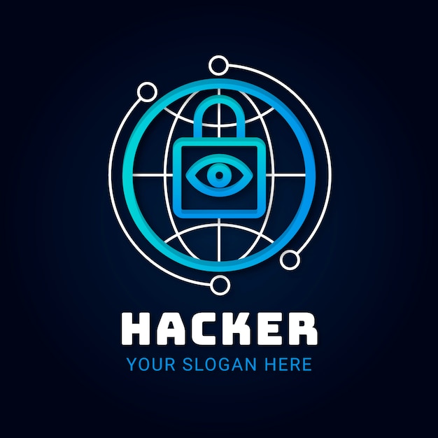 Free Vector creative hacker logo template