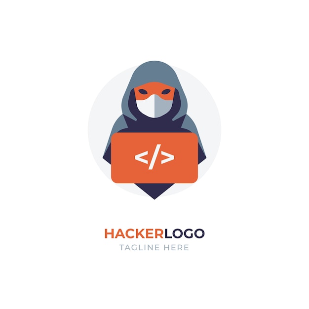 Free Vector creative hacker logo template