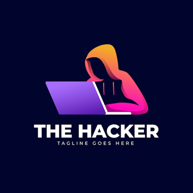 Free Vector creative hacker logo template