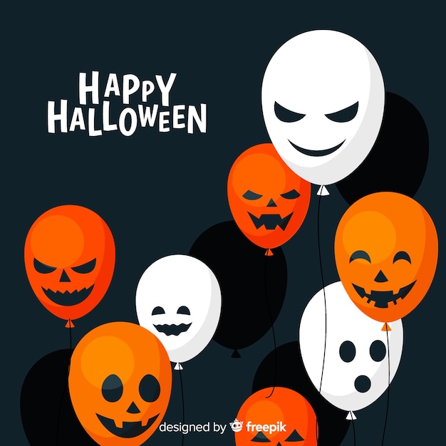 Creative halloween balloon background