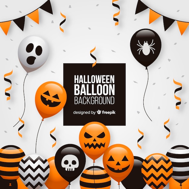 Creative halloween balloon background