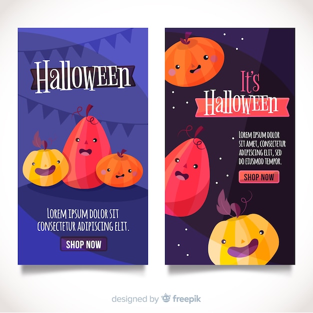 Creative halloween banners