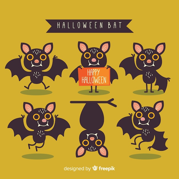 Free Vector creative halloween bat design