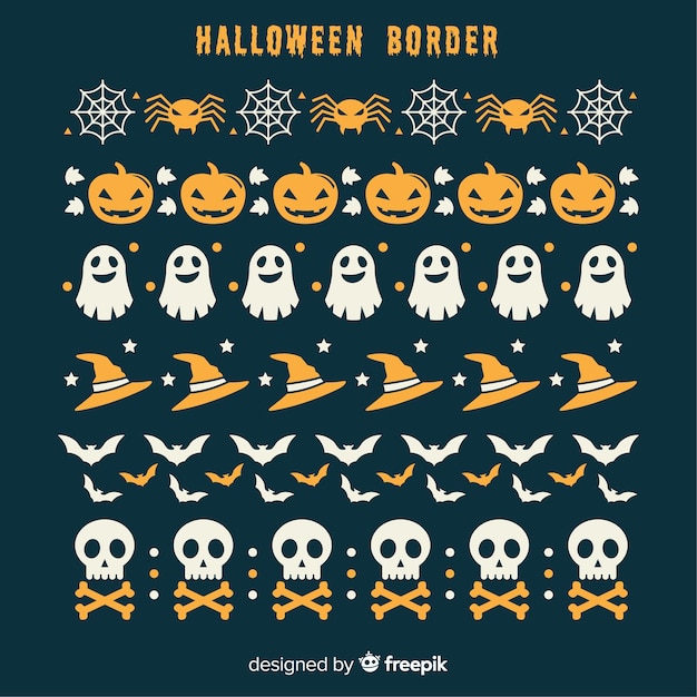 Creative halloween border pack