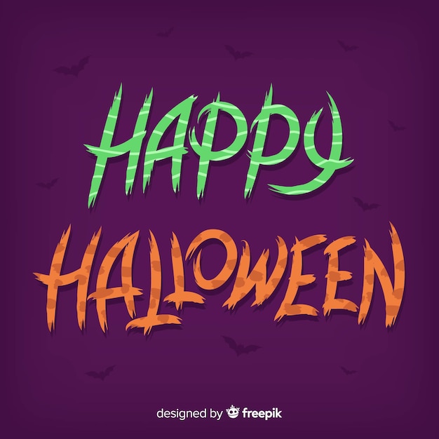 Creative halloween lettering background