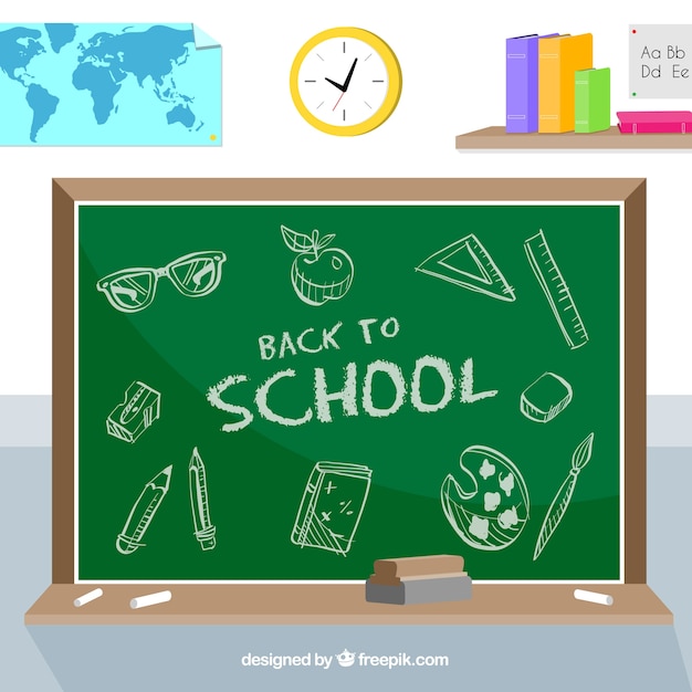 Free Vector creative hand drawn back to school background