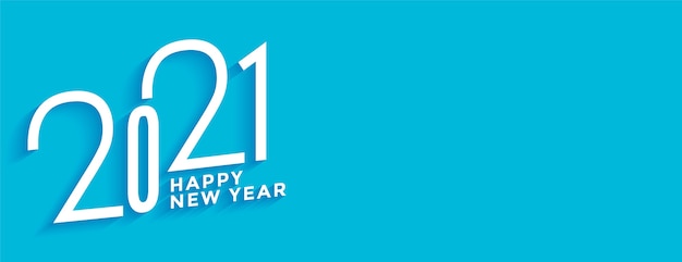 Free Vector creative happy new year  in white and blue background