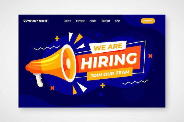 Creative hiring landing page template