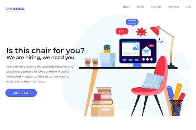 Creative hiring web page