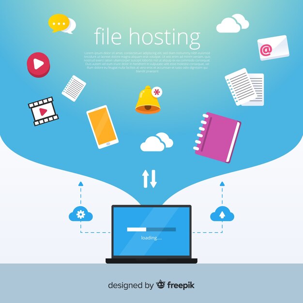 Free Vector creative hosting concept