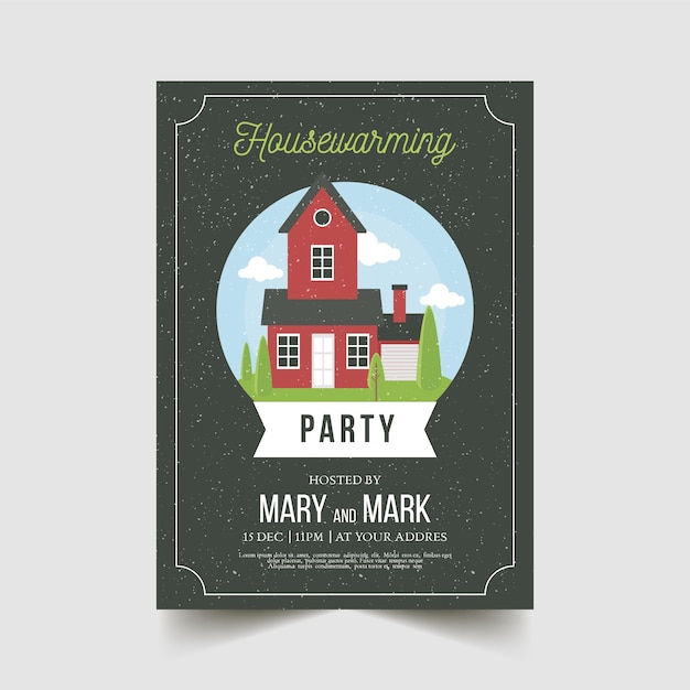 Creative housewarming party invitation template