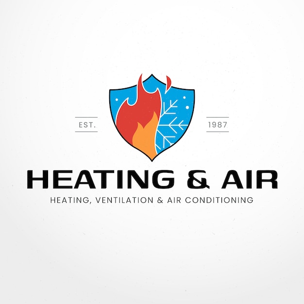 Creative hvac logo template