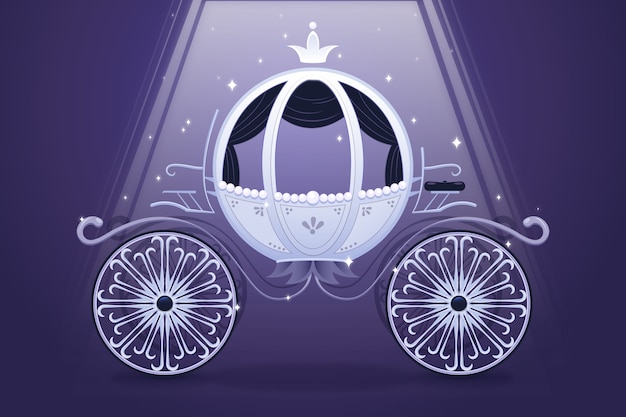 Free vector creative illustration of elegant fairytale carriage