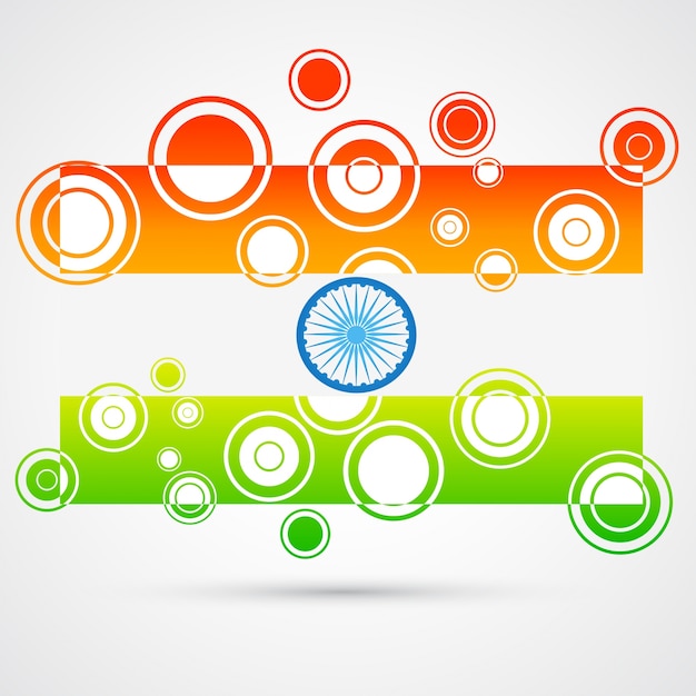 Creative indian flag made of circles