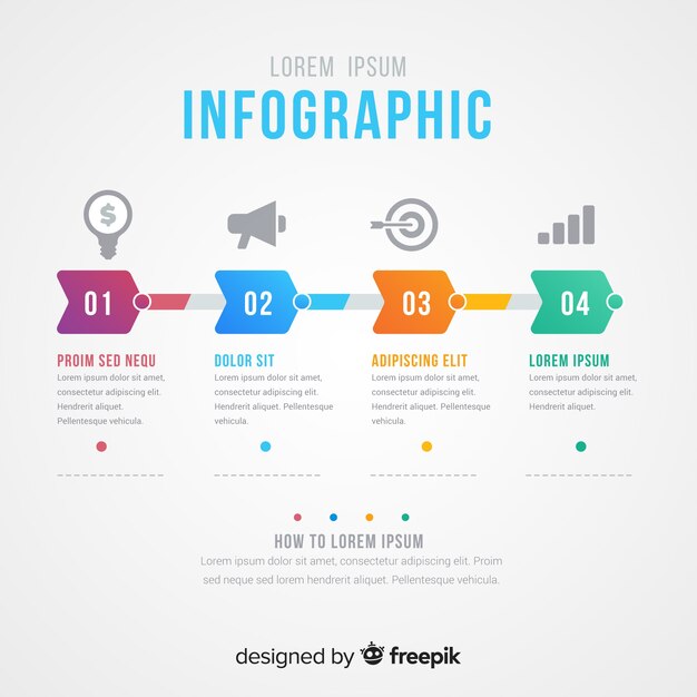 Creative infographic steps concept