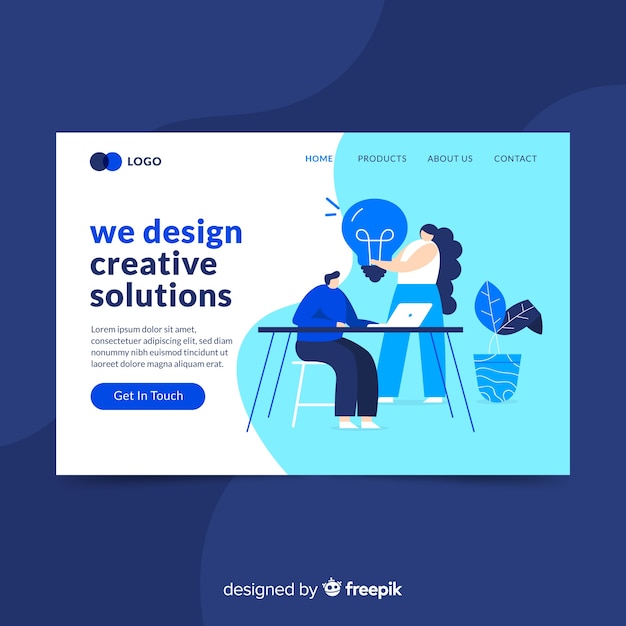 Creative landing page