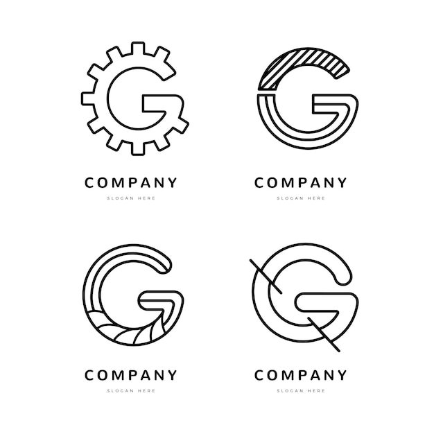 Creative letter g logo templates