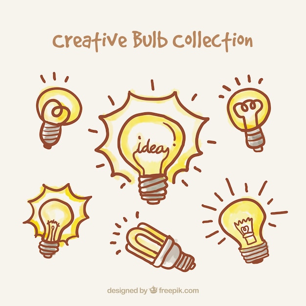 Free Vector creative lightbulbs collection