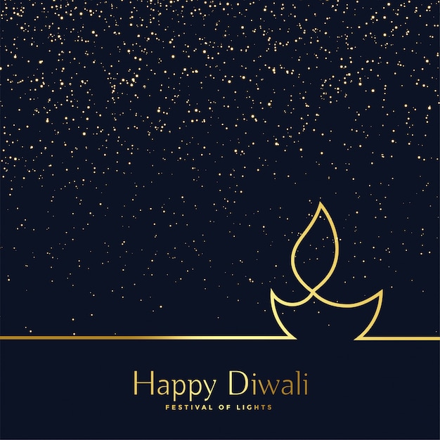 Creative line art diwali diya background