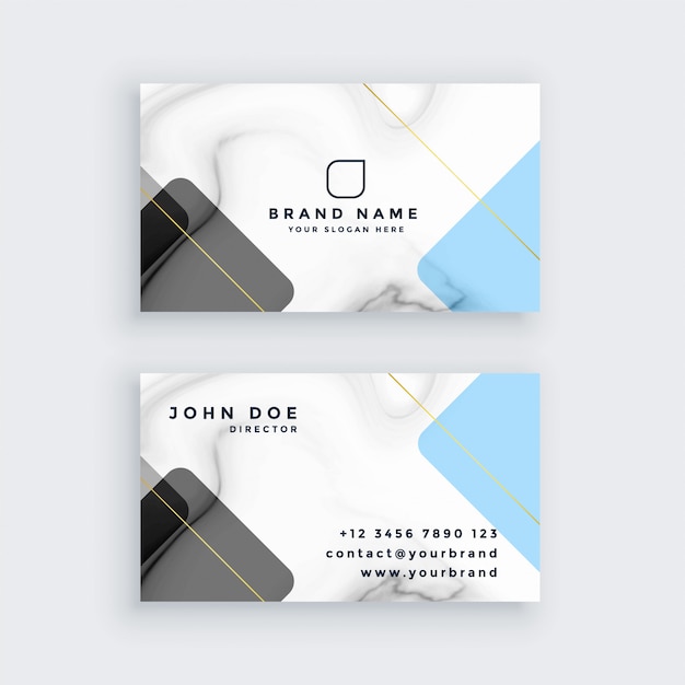 Free Vector creative marble business card design